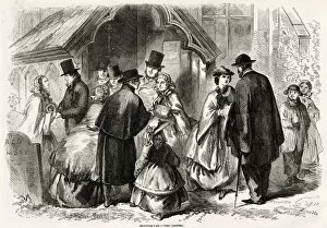 Churchgoing Collection: Christmas morning - Churchgoers 1859