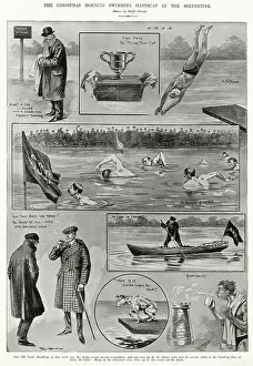 Serpentine Prints: Christmas Morning Swimming Handicap in Serpentine 1906