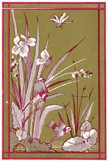 Dragonfly Collection: Christmas and New Year card with flowers and birds