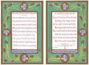 Edges Prints: Christmas and New Year card with seasonal verses