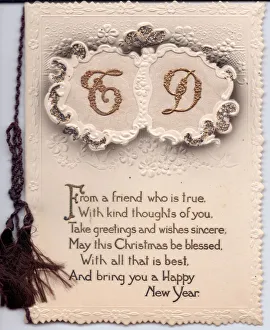 Tassel Collection: Christmas and New Year card with verse