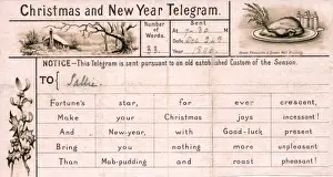 Spoof Prints: Christmas and New Year telegram