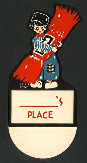 Clogs Gallery: Christmas place marker - Dutch boy with large cracker