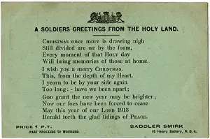 Saddler Prints: Christmas postcard from Holy Land