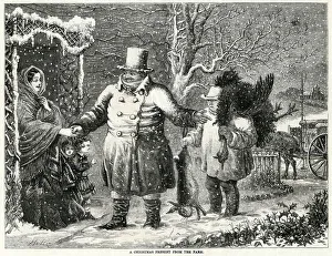 Images Dated 21st December 2018: Christmas present from the farm 1857