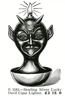 Lighter Prints: Christmas present - Lucky silver devil cigar lighter 1909