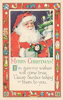 Christmas Santa with doll
