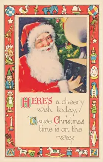 Christmas Santa with radio