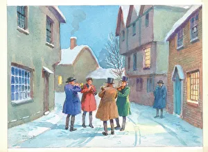 Christmas scene - Carol Singers