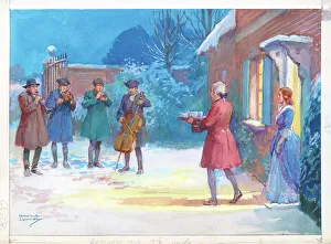 Christmas scene - Carol Singers