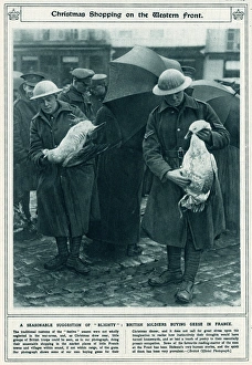 Images Dated 18th August 2017: Christmas shopping on the Western Front 1916