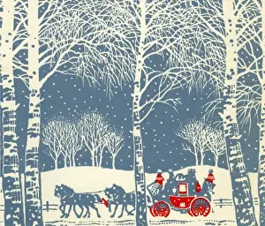 Christmas stage coach