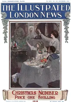 Separated Prints: Christmas Toast to an Absent Soldier, 1916