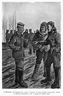 Souvenirs Prints: Christmas Truce by Bruce Bairnsfather