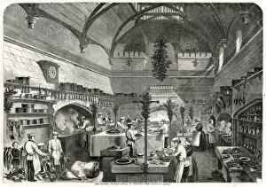 Images Dated 14th December 2018: Christmas at Windsor Castle, kitchen 1857