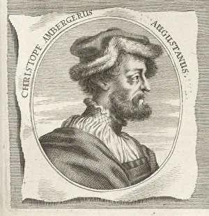 Middle Ages Prints: Christoph Amberger, German painter, c.1505-1562