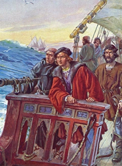 Cristobal Collection: Christopher Columbus nears the New World