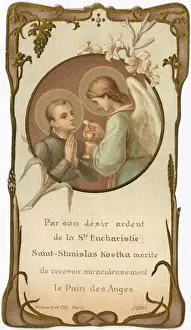 Eglise Prints: Chromolithograph Devotional Card - Saint Stanislaus Kostka