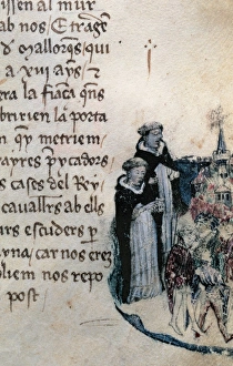 Almudaina Gallery: The Chronicle of James I. Dominican monks and knights. In t