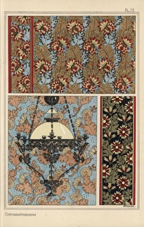 Andtheirapplicationtoornament Collection: Chrysanthemum in art nouveau patterns