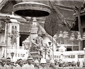 New Images May Collection: Chulalongkorn the Great, Rama V, King of Siam 1868 to 1910, in procession