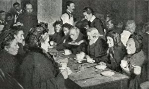 Admission Gallery: Church Army meal for applicants to a London workhouse