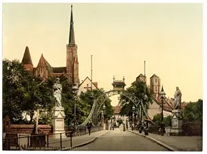 Breslau Prints: Church Bridge, Breslau, Silesia, Germany (i. e. Wroclaw, Pol