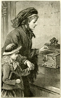 Images Dated 4th August 2016: Church Charity Box - Remember the Poor
