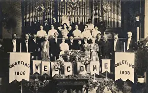 Dryden Prints: Church choir and organ, Dryden, New York State, USA
