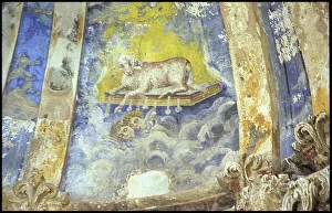Images Dated 8th December 2015: Detail of church decoration, Belchite, Spain
