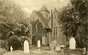 Chichester Prints: Church at Fishbourne, near Chichester, West Sussex