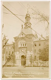 Quebec Prints: Church of the Franciscan Sisters, Quebec City, Canada Date: circa 1925