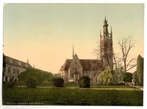 Anhalt Gallery: Church and Grey House, park of Worlitz, Anhalt, Germany