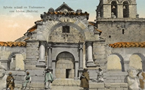 Images Dated 10th February 2012: Church with idols from Tiwanaku, Bolivia