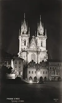 Nigh Time Prints: The Church of Our Lady before Tyn - Prague (at night)