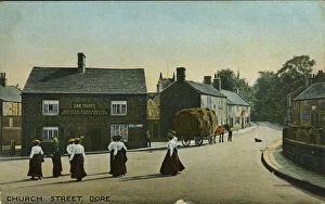 Wentworth Postcard Collection Gallery: Church Lane - (Showing the Hare and Hounds Inn)