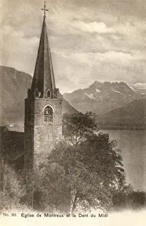 Dent Prints: The Church of Montreux and the Dent de Midi Mountain