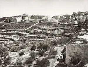 Church of the Nativity and view of the town of Bethlehem