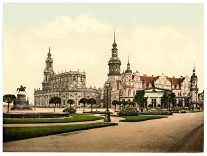 Alt Stadt Collection: Church and Royal Castle, Altstadt, Dresden, Saxony, Germany