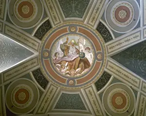 Rounds Prints: Church of Saint Vincent of Sarria. Frescoes