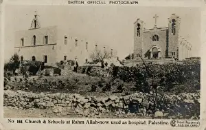 Church and schools at Ramallah, Palestine