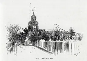 London Prints: The church of St Mary Mortlake, 1897