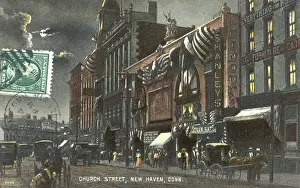 Carpets Prints: Church Street, New Haven, Connecticut, USA