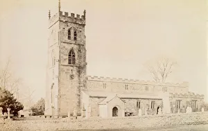 Churchyard Prints: Church with tower, somewhere in Cheshire Date: circa 1889