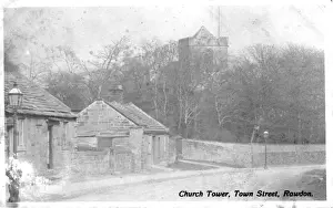 Rawdon Prints: Church Tower & Town Street, Rawdon, Yorkshire
