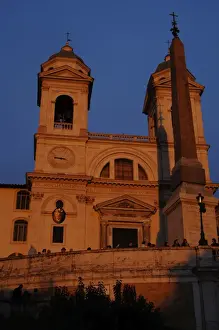 Church of the Trinita dei Monti and the Sallust Obelisk at s