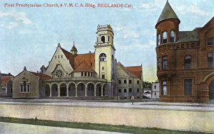 Images Dated 24th July 2017: Church and YMCA building, Redlands, California, USA