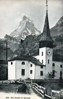 Zermatt Prints: The Church - Zermatt, Switzerland