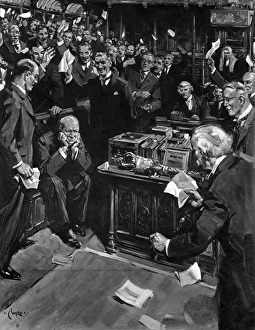 Churchill cheered by the House