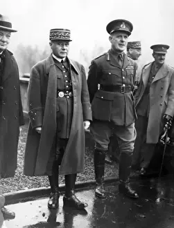 Over Coat Prints: Churchill, General Gamelin and General Gort, WW2